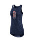 Фото #2 товара Women's Navy Boston Red Sox Logo Fade High Neck Performance Tank Top