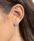 2-Pc. Set Cubic Zirconia Huggie Hoop & Linear Drop Earrings in Sterling Silver, Created for Macy's