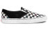 Слипоны Vans Slip-On Vlt Lx 低банковые мужские и женские в клетку черно-белые 36.5 - фото #3