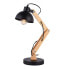 Фото #2 товара Декоративная настольная лампа EDM Флексо Черно-деревянная с металлом 60 Вт E27 Ø 16 x 53 см