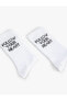Фото #6 товара Soket Çorap Slogan İşlemeli