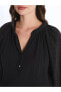 LCW Vision Kaçık Yaka Nakışlı Uzun Kollu Kadın Bluz