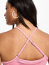Фото #6 товара Vero Moda high neck cross back racer neck vest in pink stripe