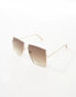 Фото #2 товара AIRE hadron square metal sunglasses in brown