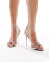 Steve Madden – Bryanna – Verzierte Riemchensandalen in Silber mit Absatz