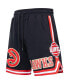 ფოტო #4 პროდუქტის Men's Black Atlanta Hawks Chenille Shorts