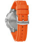 ფოტო #3 პროდუქტის Men's Chronograph Marc Anthony Maquina Orange Silicone Strap Watch 46mm