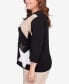 Фото #3 товара Plus Size Neutral Territory Star Patch Crew Neck Sweater