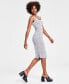 Фото #3 товара Women's Printed Scoop-Neck Sleeveless Jersey Dress, Created for Macy's