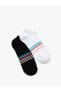 Фото #1 товара 2'li Patik Çorap Seti Şerit Detaylı Çok Renkli