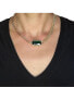Фото #2 товара Rivka Friedman multi Chain Faceted Emerald Crystal Necklace