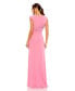 Women's Ieena Sleeveless Side Ruched Slit Gown