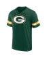 Men's Green Green Bay Packers Jersey Tackle V-Neck T-shirt