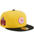 ფოტო #1 პროდუქტის Men's Yellow, Black Chicago Cubs Grilled 59FIFTY Fitted Hat
