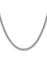 ფოტო #1 პროდუქტის Stainless Steel Antiqued 4mm Round Curb Chain Necklace