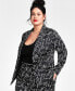 Trendy Plus Size Peak-Lapel Buttoned-Cuff Blazer