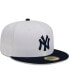 Фото #2 товара Men's White, Navy New York Yankees Optic 59FIFTY Fitted Hat