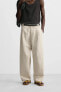 COTTON - LINEN BALLOON FIT TROUSERS