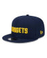 Фото #2 товара Men's Navy Denver Nuggets Side Logo 9FIFTY Snapback Hat