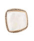 Navajo Bronze and Genuine Mother-of-Pearl Statement Ring