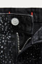 Фото #15 товара Джинсы прямого кроя со средней посадкой и стразами — zw collection ZARA