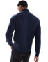 PS Paul Smith zebra logo roll neck jumper in navy