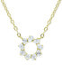 Cubic Zirconia Pear Circle Pendant Necklace, 16" + 2" extender, Created for Macy's
