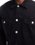 Фото #3 товара ONLY & SONS denim jacket in black wash