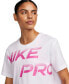 Women's Pro Dri-FIT Graphic Short-Sleeve Cropped Top