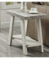 Two-Tone Wood Shelf Side Table in Weathered Gray and Beige