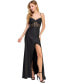 Фото #1 товара Juniors' Strappy Sequinned-Lace Illusion-Corset Maxi Dress