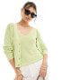 Vero Moda lightweight cardigan co-ord in lime тростник, XL - EU 42 - фото #1