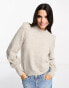 JDY puff sleeve jumper in chocolate