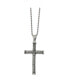 ფოტო #1 პროდუქტის Antiqued Polished Cross Pendant on a Ball Chain Necklace