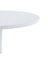 Modern 23.6" Diameter Solid Metal Base White Round End Table