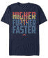 Фото #1 товара Marvel Men's Captain Marvel Higher Further Faster Quote, Short Sleeve T-shirt