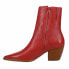 Matisse Caty Pointed Toe Zippered Booties Womens Red Casual Boots CATY-604