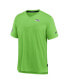 Men's Neon Green Seattle Seahawks 2022 Sideline Coach Chevron Lock Up Performance V-Neck T-shirt