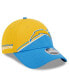Фото #1 товара Men's Gold, Powder Blue Los Angeles Chargers 2023 Sideline 9FORTY Adjustable Hat