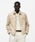 Men's Pockets Detail Suede Effect Overshirt