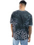 Фото #7 товара ASOS DESIGN relaxed v-neck t-shirt in leopard print with front chest print