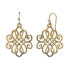 Gold-Tone Filigree Drop Earrings