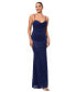 Women's Sequin Lace Draped Sleeveless Gown