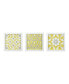 Фото #1 товара Tuscan Tiles Distressed Yellow Medallion 3-Piece Wall Decor Set