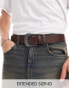 Фото #1 товара ASOS DESIGN faux leather embossed western belt in brown