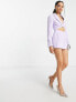 Фото #3 товара Miss Selfridge Petite cut out mini blazer playsuit in lilac