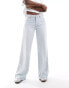 Wrangler wide leg fit jeans in light bleach blue