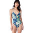 Lucky Brand Women's Lush Leaf Strappy One Piece Swimsuit Sz. Medium 151409