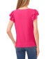 Women's Ruffled Flutter-Sleeve Short Sleeve Knit Top