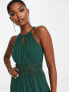 Фото #3 товара Vila Bridesmaid halterneck maxi dress in pine green